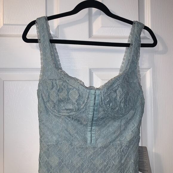 ASTR The Label Women's Corset Lace Sheath Dress Size M Blue NEW Going Out Party - Picture 4 of 12